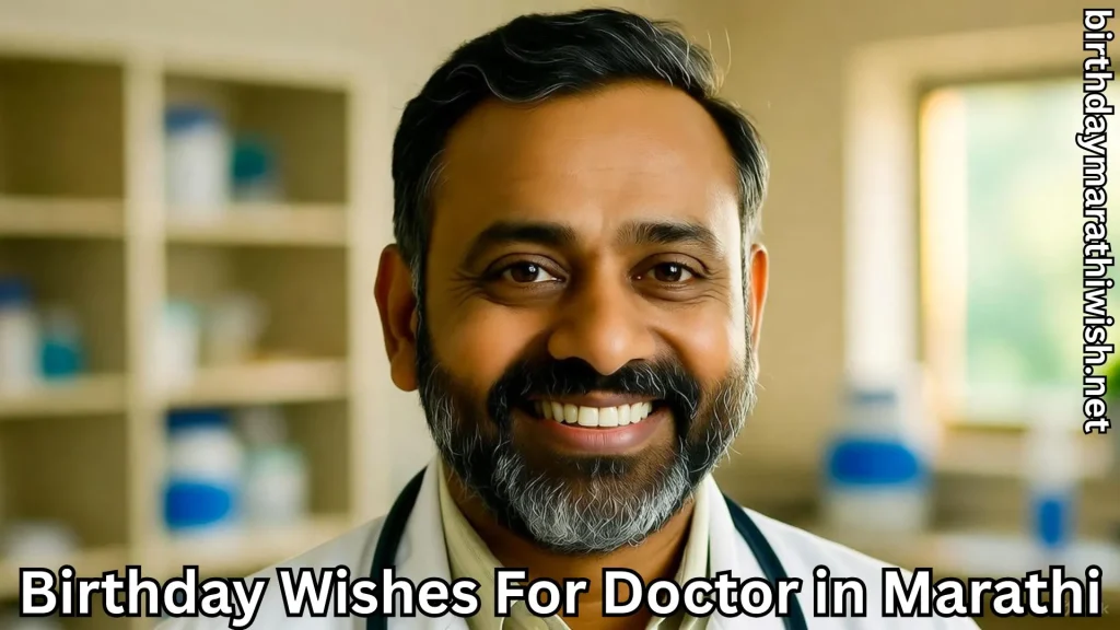 Bearded doctor smiling with clinic background