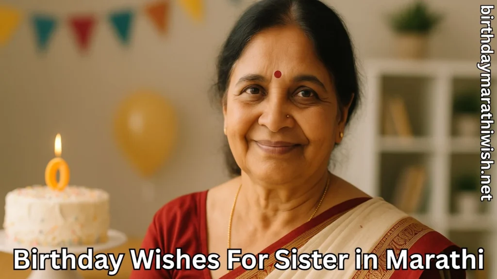 Elder sister birthday celebration in Marathi with cake and decorations