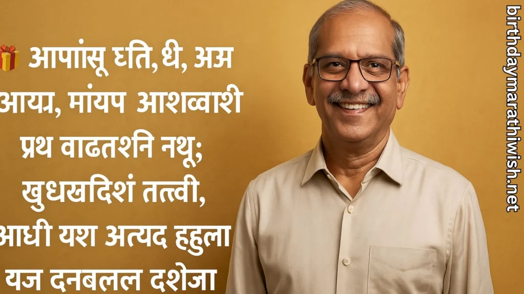 Traditional birthday wishes in marathi for elderly father or senior person