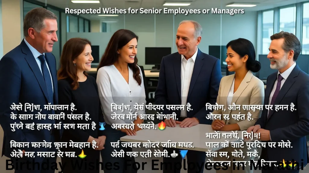 Respected Wishes for Senior Employees or Managers group standing photo