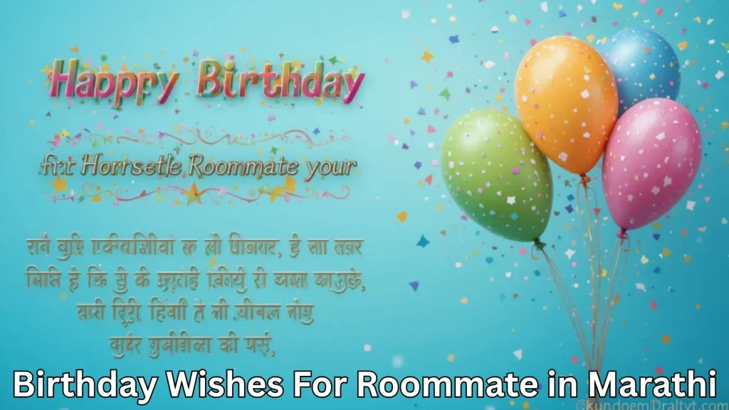 Colorful balloons and confetti with Happy Birthday text.